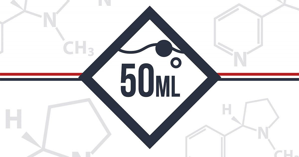 Est-ce qu'une fiole de 50ml contient de la nicotine ?