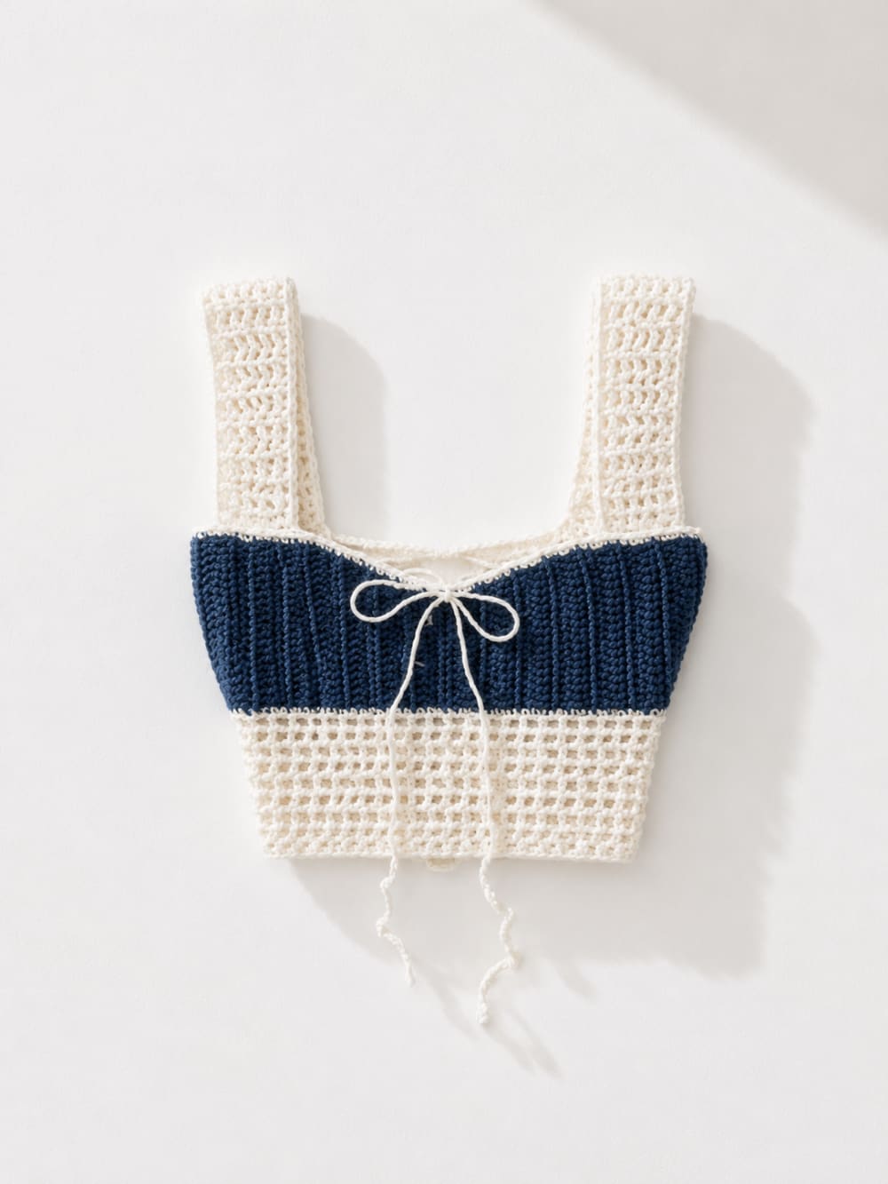 Handmade Crochet Colour Block Crop Top