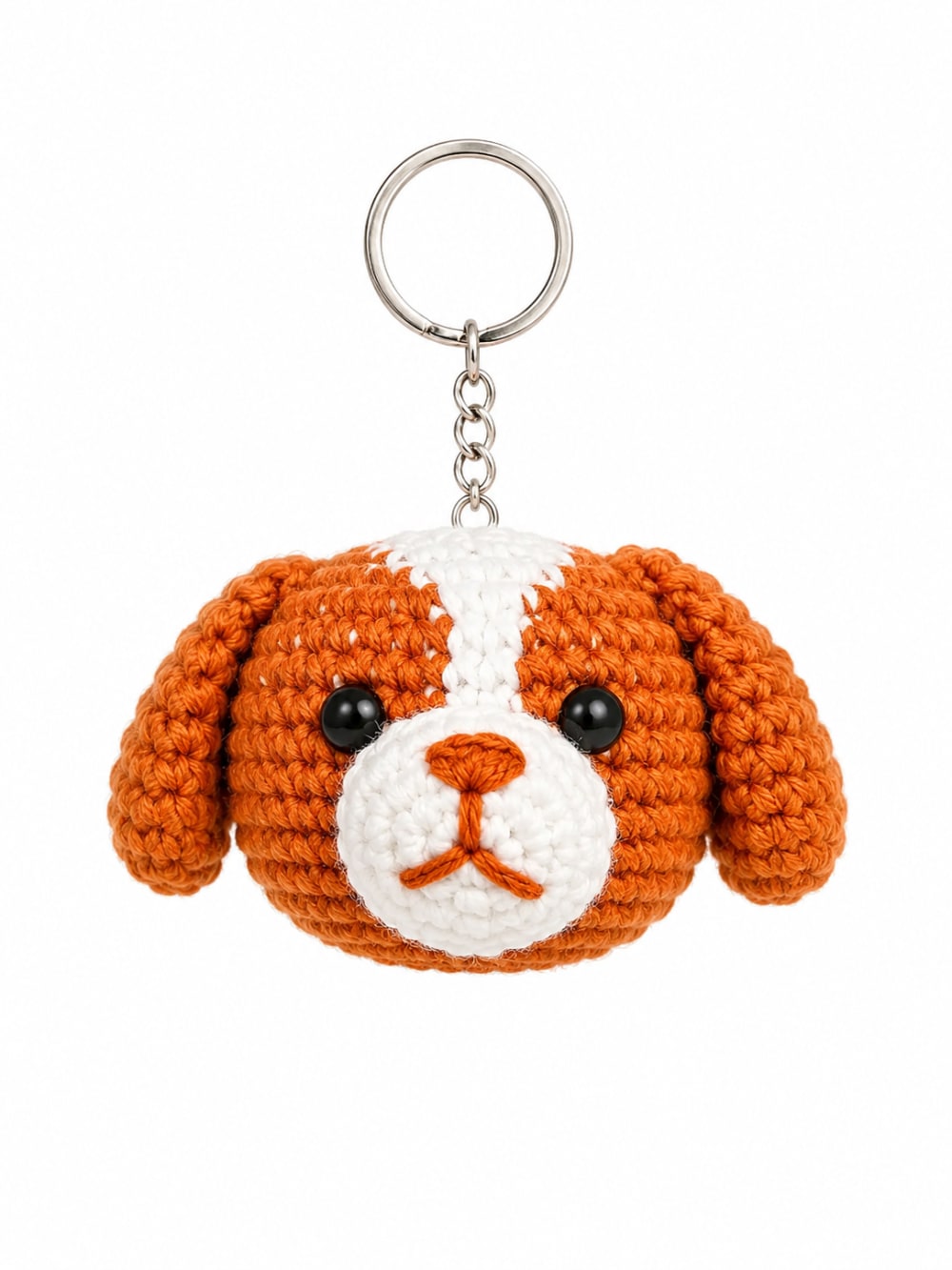 Handmade Crochet Puppy Dog Keychain