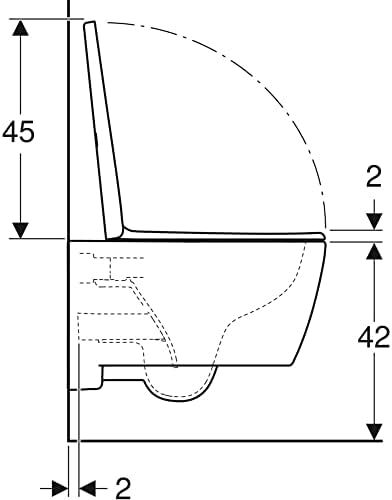Vue 4 de Geberit Icon Rimfree Kit