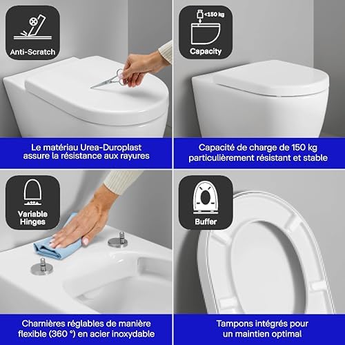 Vue 2 de Duravit Univavo Abattant Wc