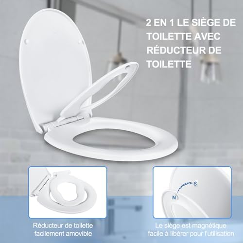 Vue 3 de Abattant Wc Familial Lunette