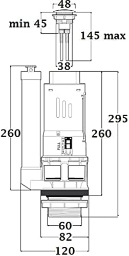 Vue 4 de Mecanisme Wc Bouton
