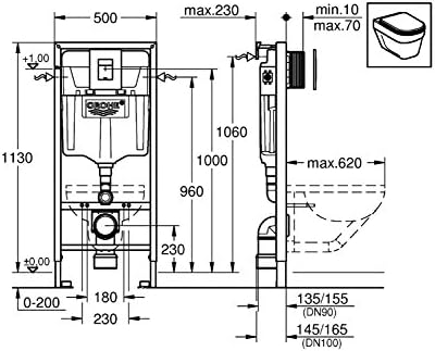 Vue 2 de Grohe Rapid Sl Batisupport