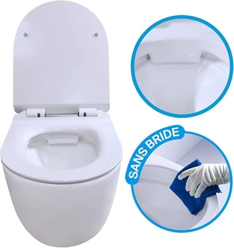 Vue 6 de Wc Suspendu Blanc Sans