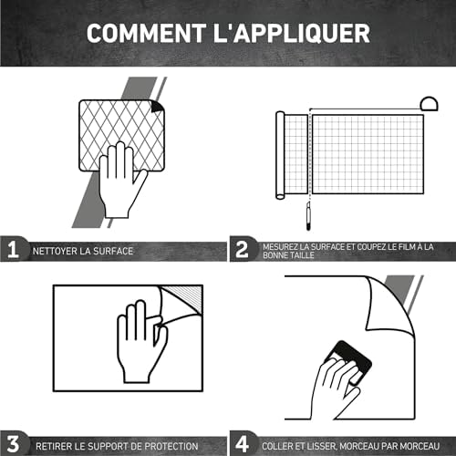 Vue 5 de Adhesif Uni Mat Noir