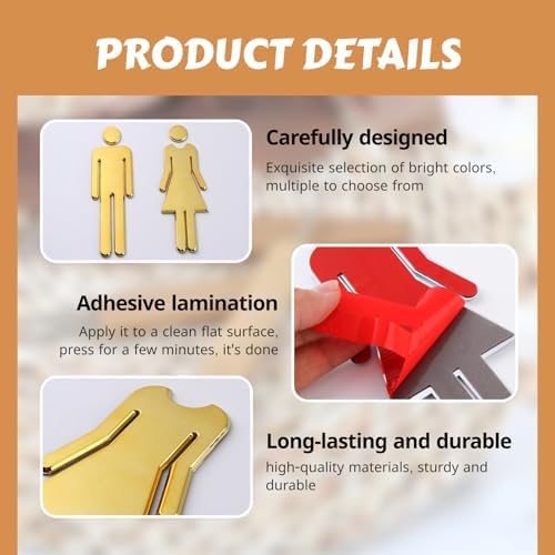 Vue 3 de Wc Signe Plaque De