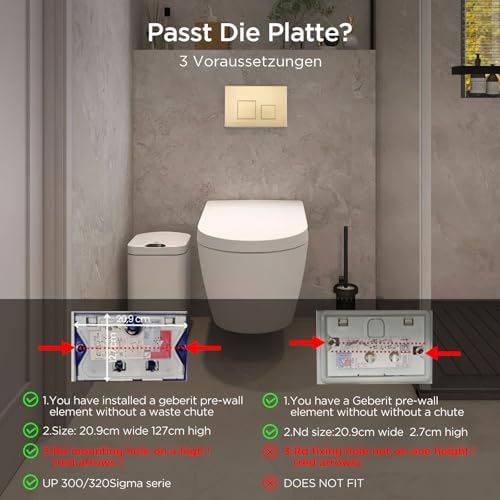 Vue 7 de Plaque De Commande Wc