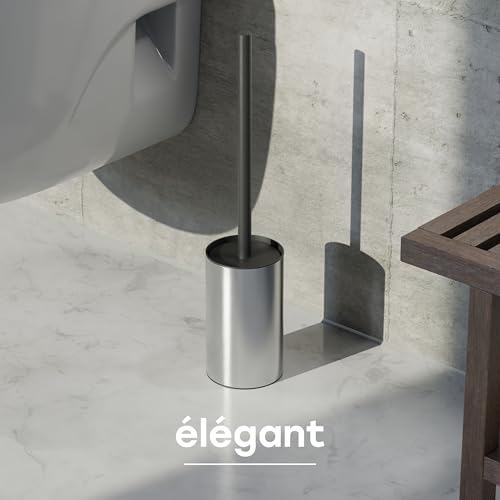 Vue 4 de Brosse Wc Silicone Argent