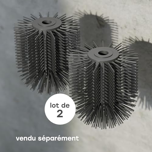 Vue 7 de Brosse Wc Silicone Argent