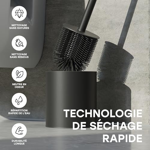 Vue 5 de Balayette Wc Silicone Brosse