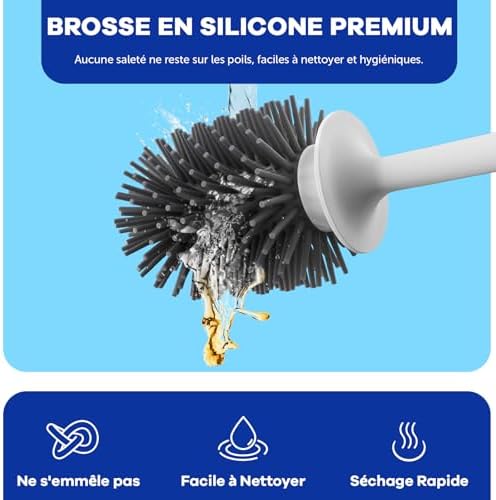 Vue 3 de Brosse Toilettes Wc Silicone