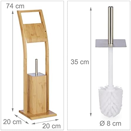 Vue 4 de Relaxdays Ensemble Wc Bambou