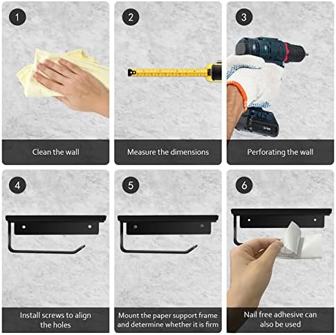 Vue 4 de Portepapier Toilette Support Muralporte