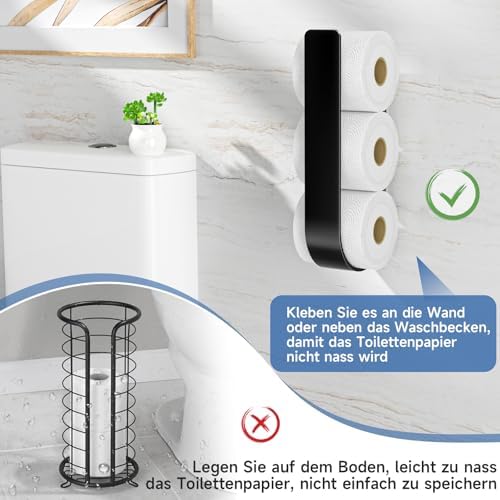 Vue 3 de Porte Papier Toilette Rangement