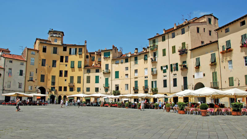 Ankomst Lucca