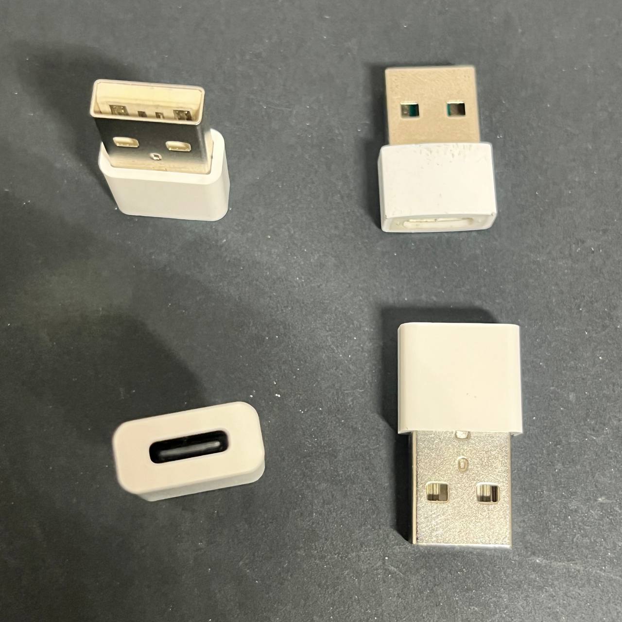 Adaptador USB-A Macho a tipo USB-C Hembra blanco