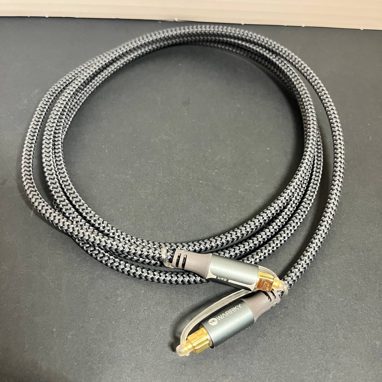 Cable de Audio Óptico Digital Toslink WARRKY, Fibra Óptica, Conectores Chapados en Oro