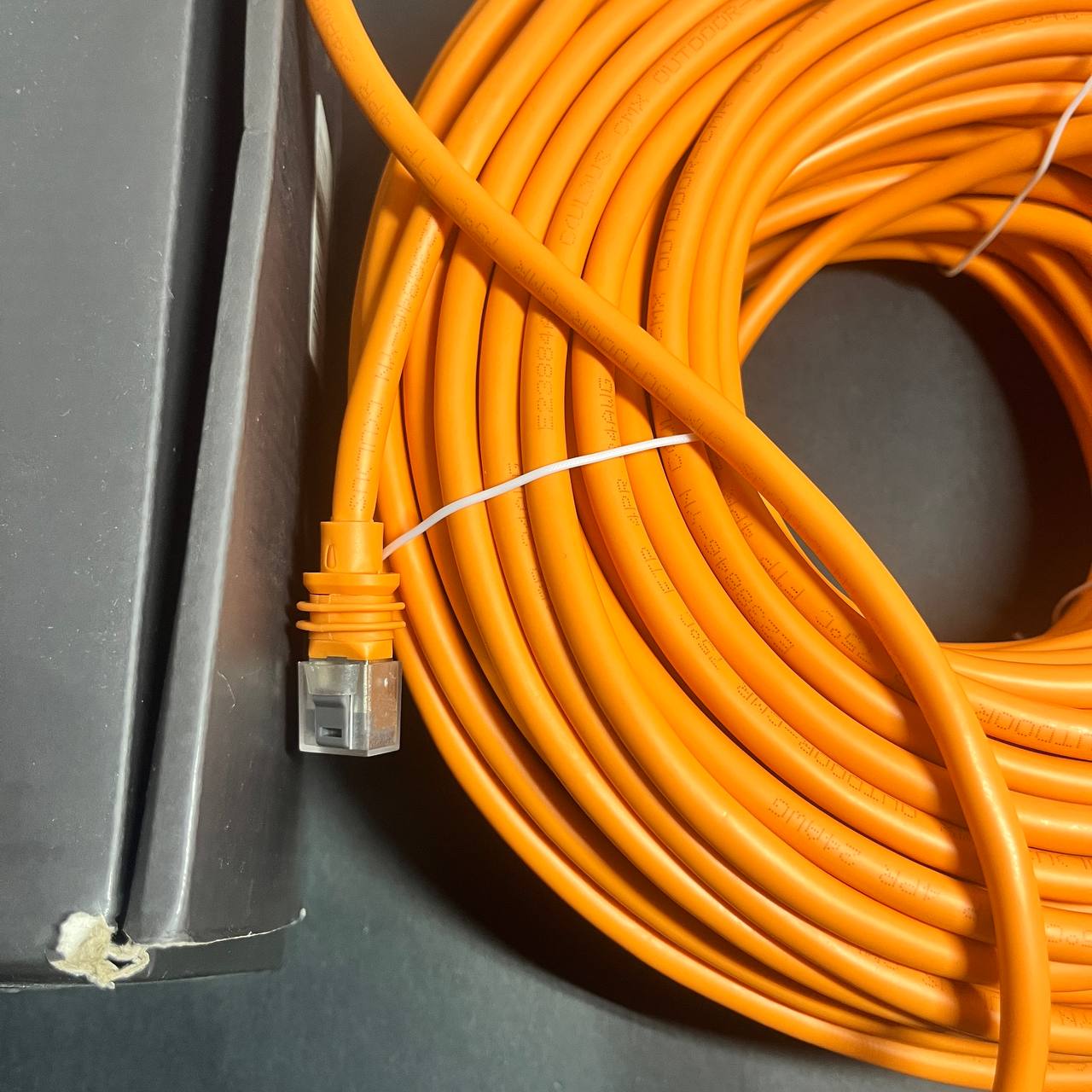 Cable de Red Exterior Blindado 45m | RJ45 Uso Rudo | Compatible Starlink Gen 3 / Routers / Cámaras