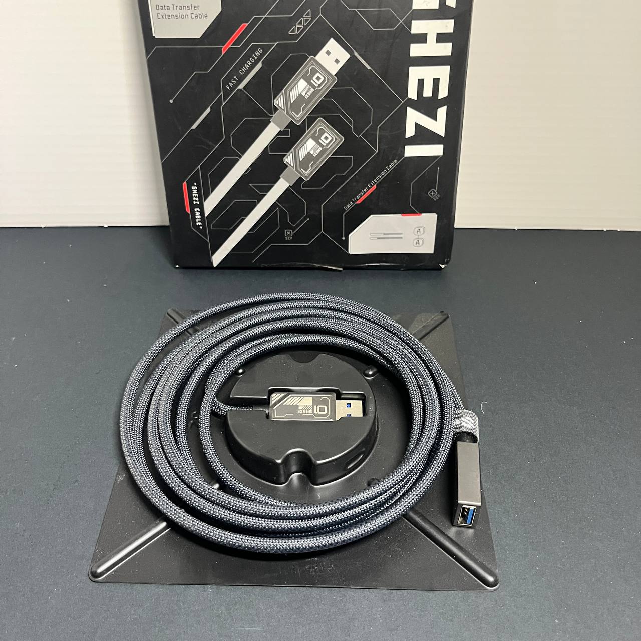Cable Extensión USB 3.0 SHEZI Carga Rápida y Datos (3 Metros) | Nylon Trenzado de Alta Resistencia