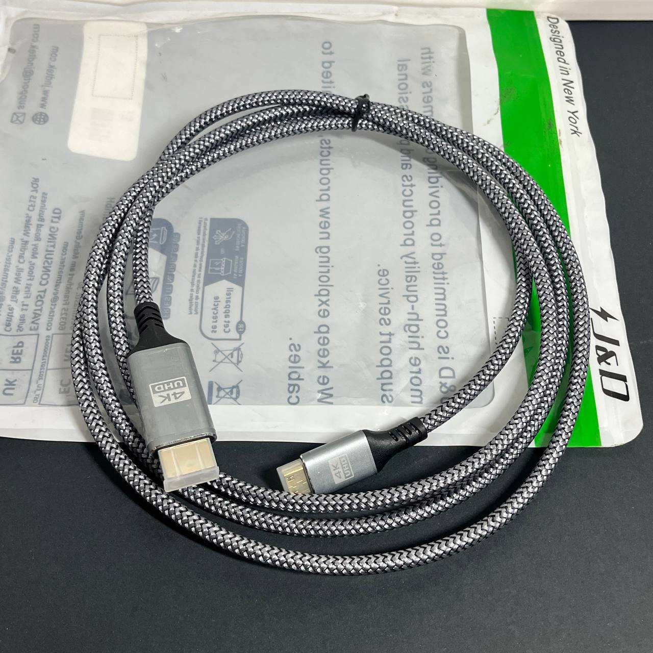 Cable J&D HDMI a Mini HDMI 4K UHD (Alta Velocidad / Trenzado de Aluminio) para Cámaras y Monitores