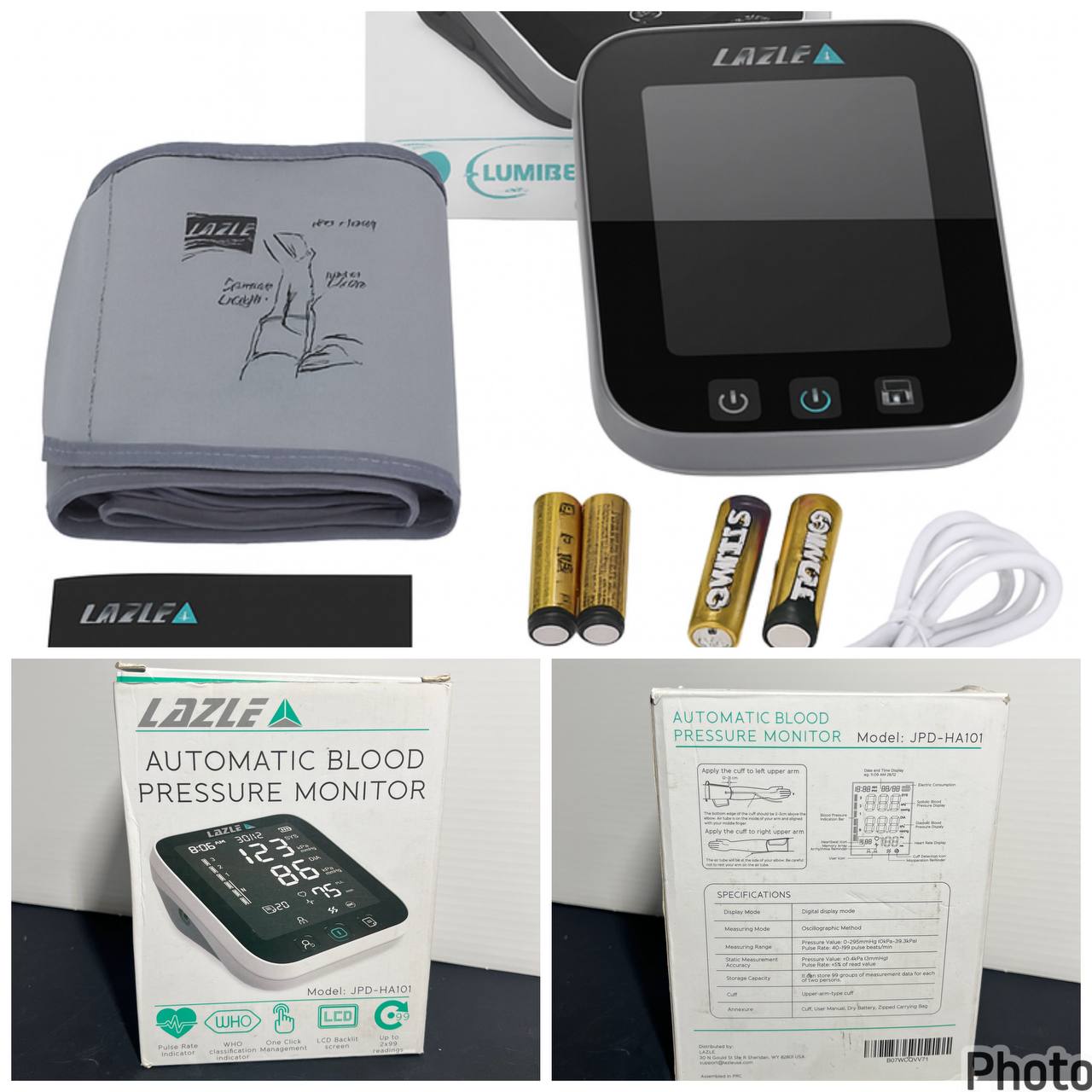 Monitor de Presión Arterial LAZLE JPD-HA101 Digital Automático con Brazalete