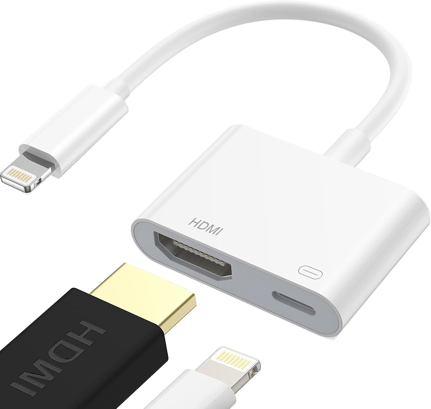 Adaptador Lightning a HDMI 1080p para iPhone/iPad | Función Espejo + Carga