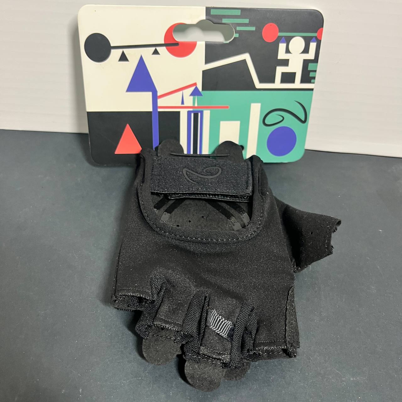 Guante de Gimnasio Medio Dedo, Ajuste con Velcro, Talla S