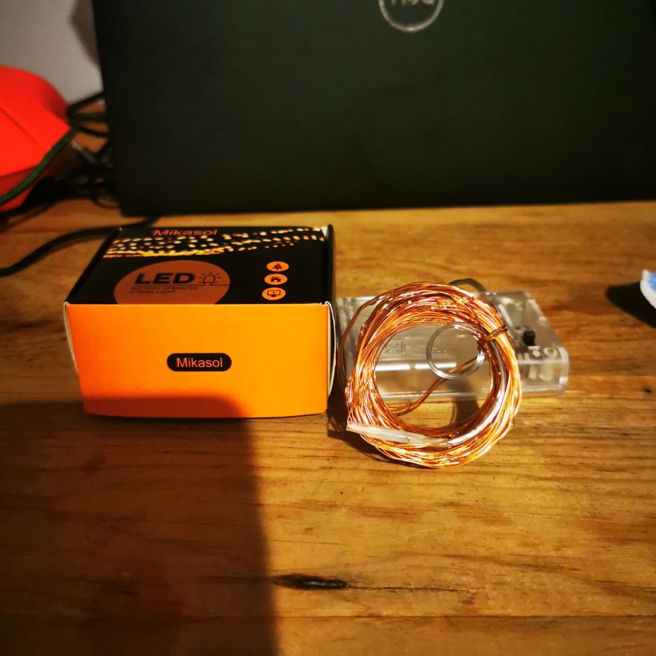 Mikasoil Guirnalda de Luces LED de Alambre de Cobre a Batería
