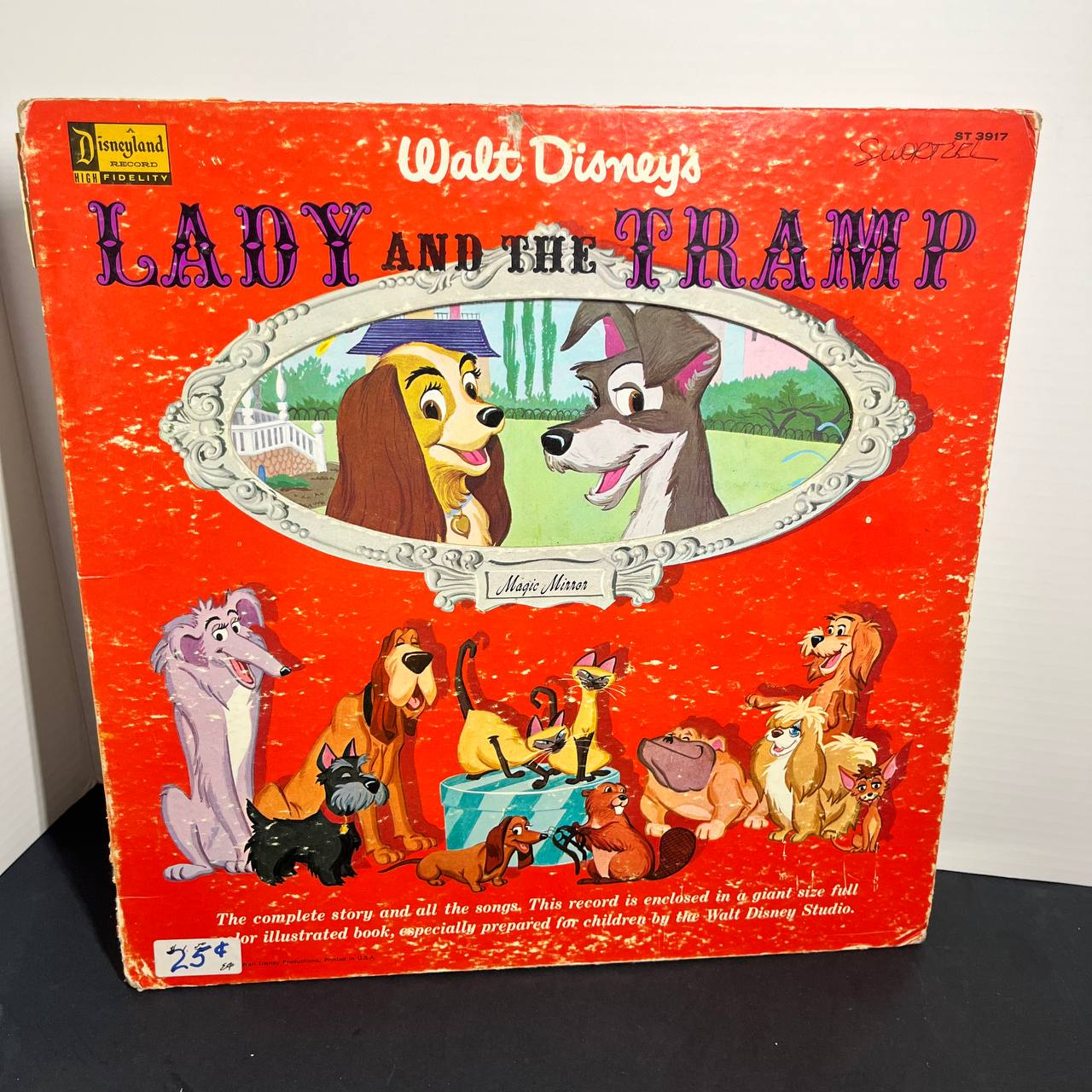 Disneyland Record Walt Disney's Lady and the Tramp Vinyl ST 3917