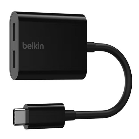 Adaptador Belkin USB-C a Dual USB-C Audio y Carga