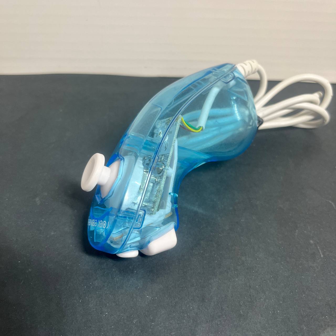 Control Nunchuk para Nintendo Wii, Estilo Transparente Azul, Conector de 6 Pines