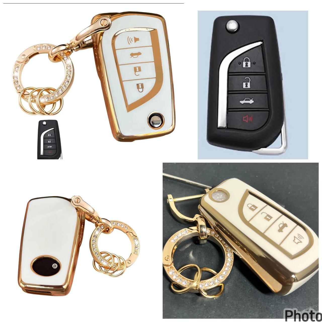 Funda Protectora de TPU para Llave Inteligente de 4 Botones - Compatible con Toyota