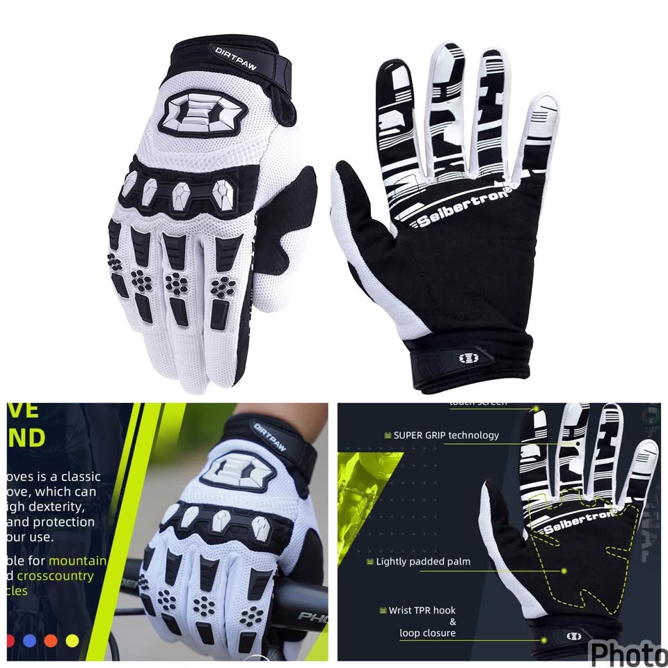Seibertron Dirtpaw Guantes unisex BMX MX ATV MTB para bicicleta de montaña todoterreno
