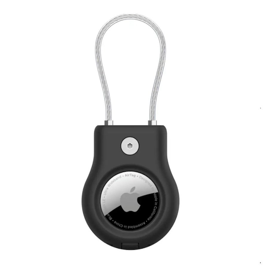Funda Protectora Antirrobo para Apple AirTag con Cable de Acero Inoxidable
