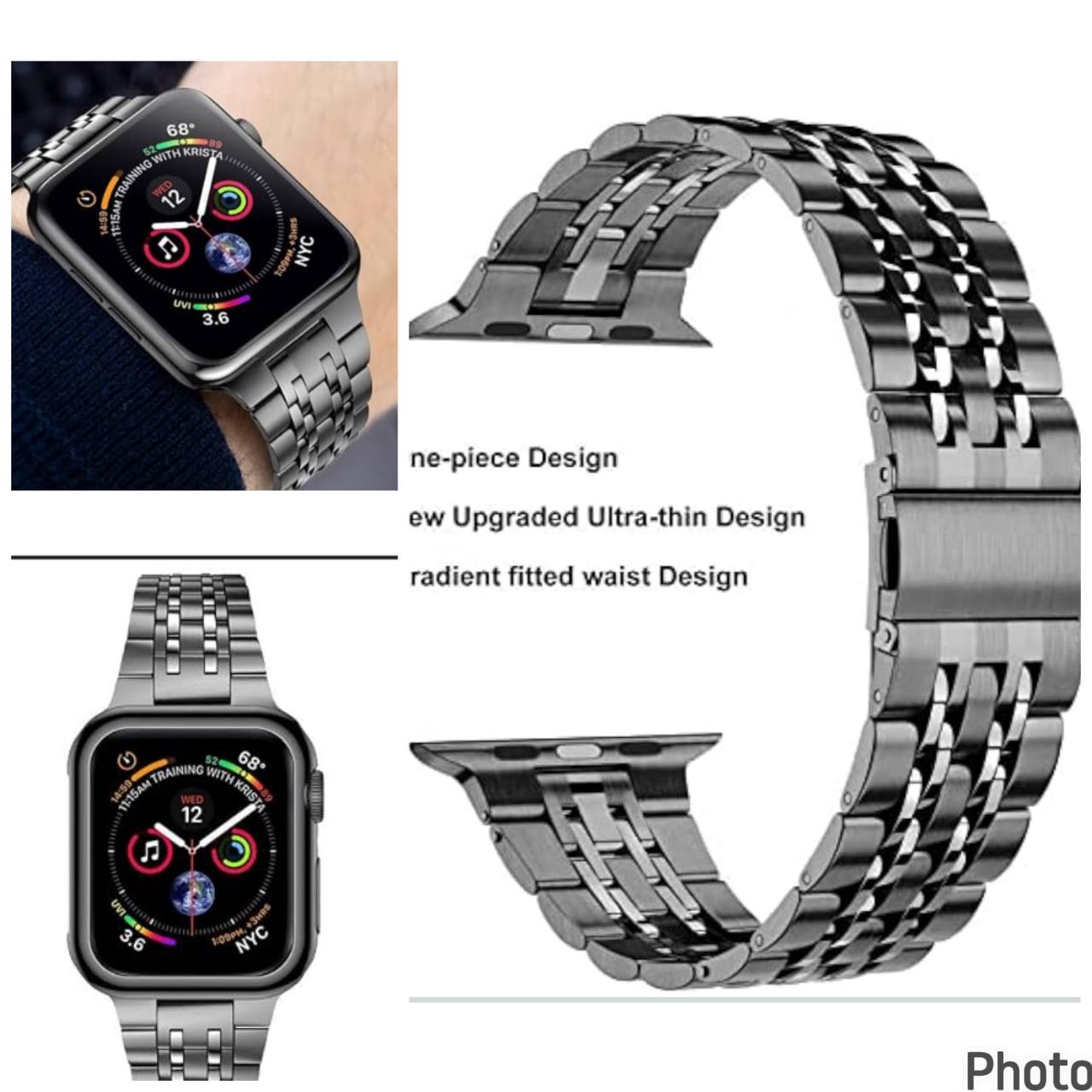 Correa Metálica MioHHR para Apple Watch 1-9,SE, Ultra (38/40/41mm)
