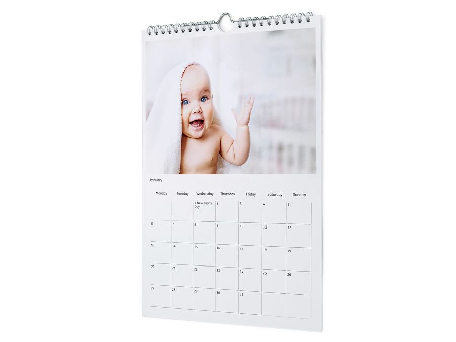 personalised photo desktop calendar