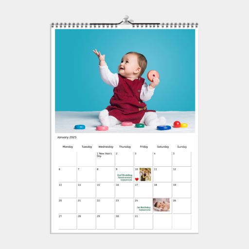 Personalised Calendar 2025 A4 Personalised Photo Calendars