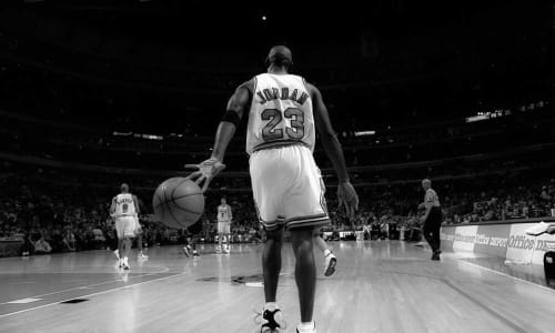 Kevin Durant og Michael Jordan på basketballbanen