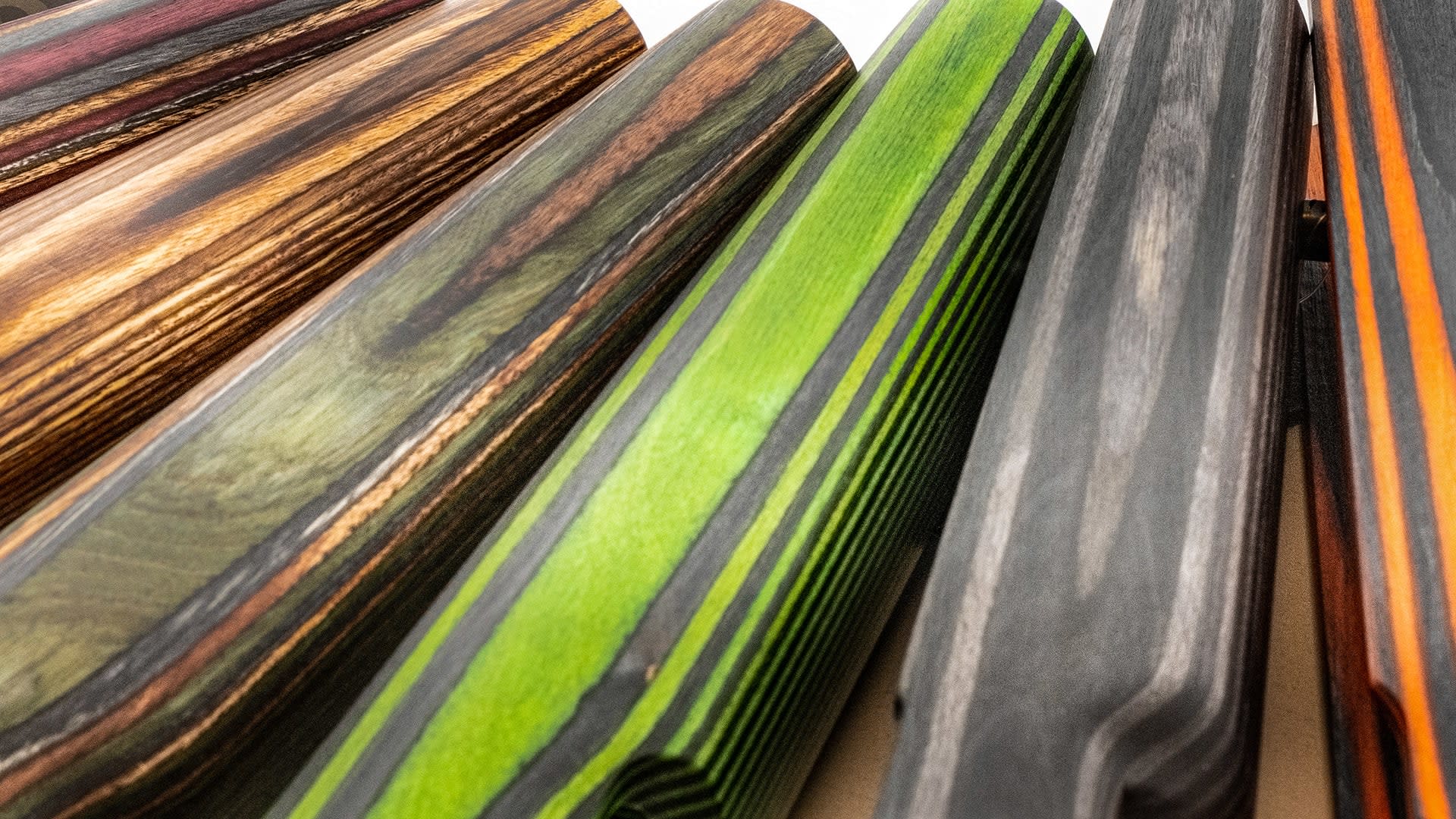 Photo of all GRS Laminate colors