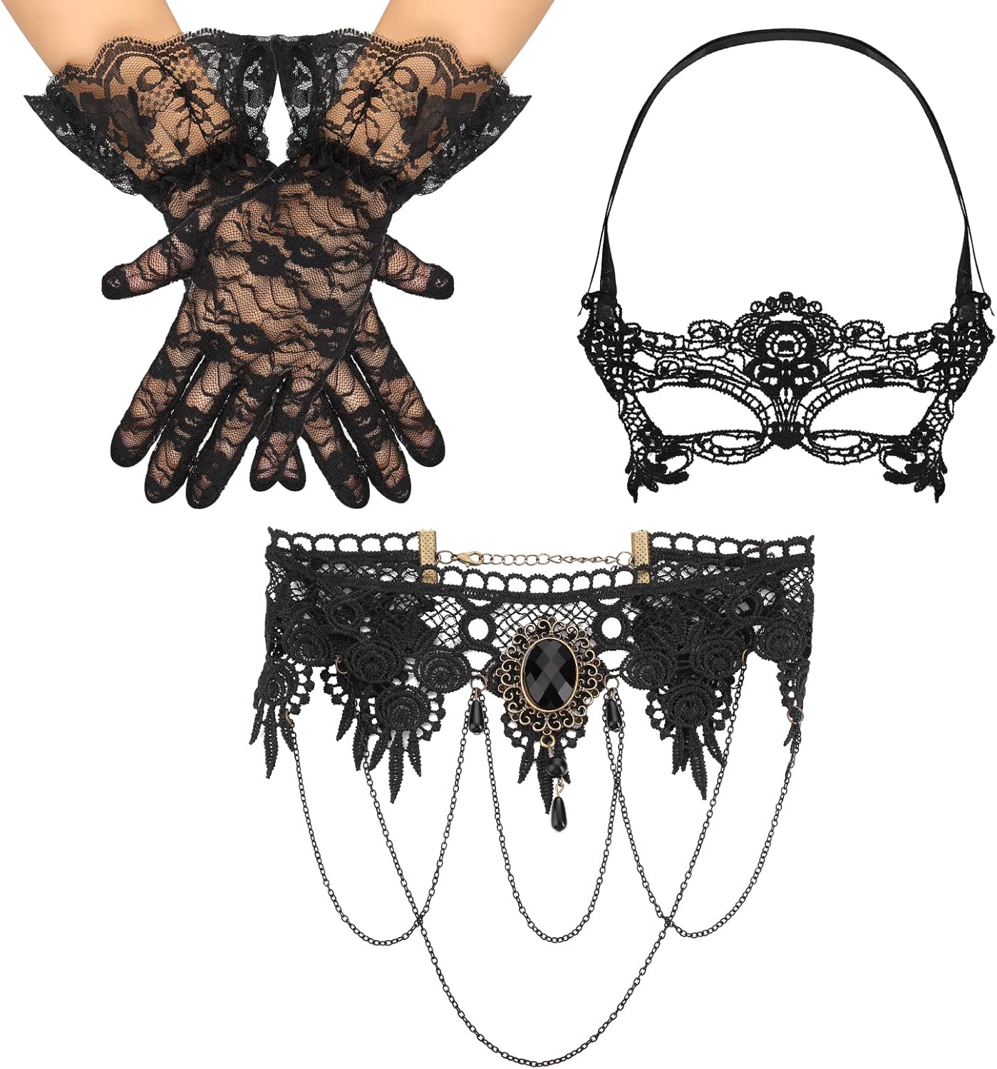 Pieces Venitien Dentelle Gants