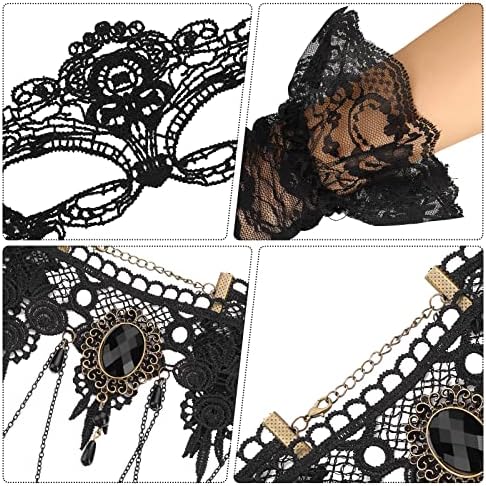 Vue 4 de Pieces Venitien Dentelle Gants