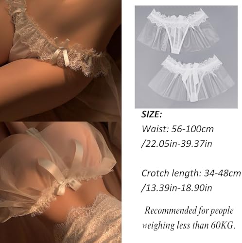 Vue 6 de Tanga String Sexy Dentelle