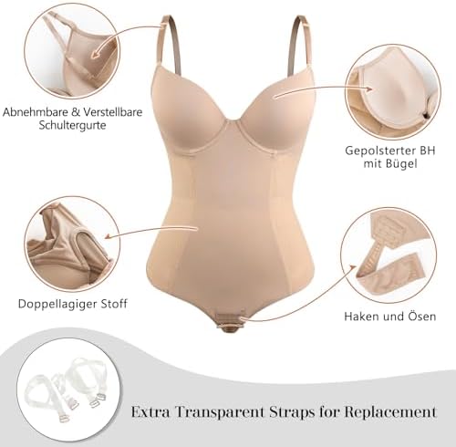 Vue 4 de Body Gainant Avec Soutiengorge