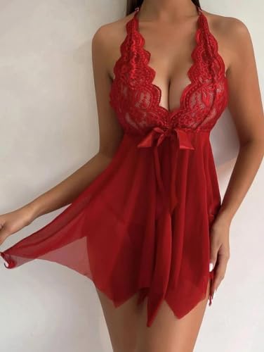 Vue 4 de Femme Nuisette Transparente Sexy