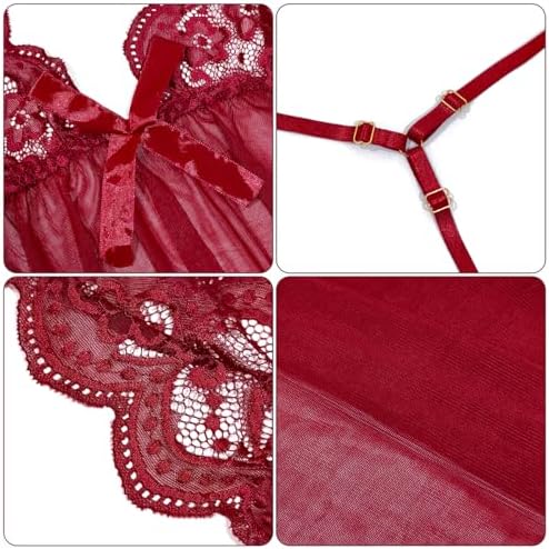 Vue 7 de Femme Nuisette Transparente Sexy