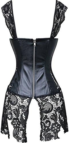 Vue 3 de Femme Corset En Cuir