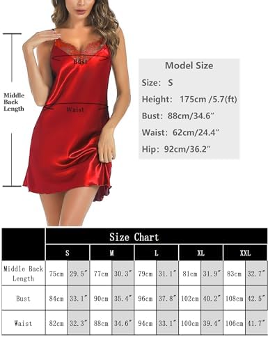 Vue 6 de Nuisette Femme Satin Chemise