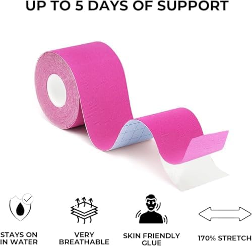 Vue 2 de Rouleaux Rose Kinesio
