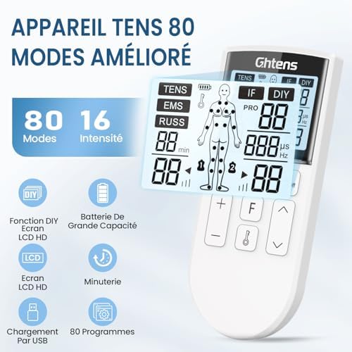 Vue 3 de Ghtens Electrostimulateur Musculaire En